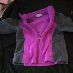 Columbia Kids Fleece Jacket - Magenta and Charcoal